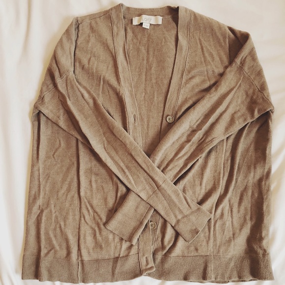 Loft dark beige cardigan - Picture 1 of 4